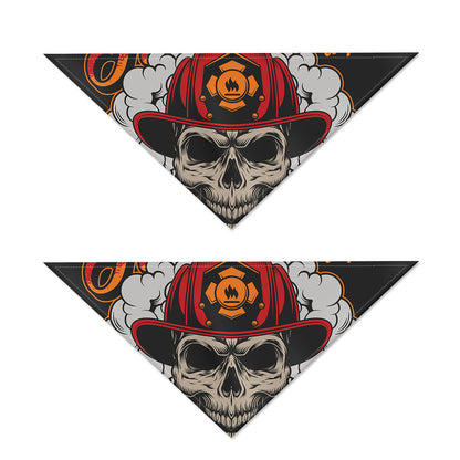 Firefighter Department Skull Print Dog Bandana
