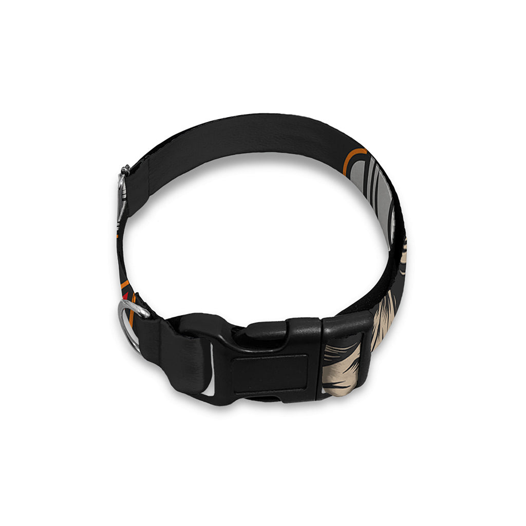 Firefighter Department Skull Print Dog Collar