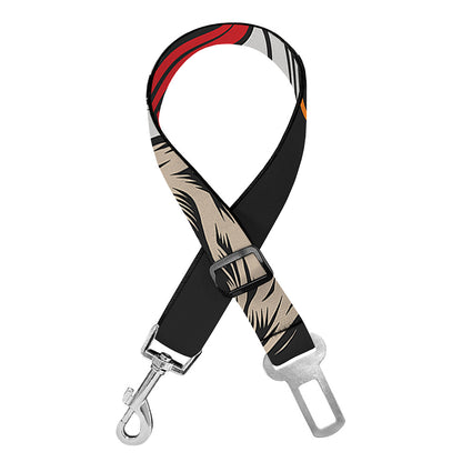 Firefighter Department Skull Print Dog Seat Belt