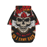 Firefighter Department Skull Print Dog Zip Up Hoodie
