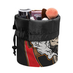 Firefighter Department Skull Print Drawstring Makeup Bag
