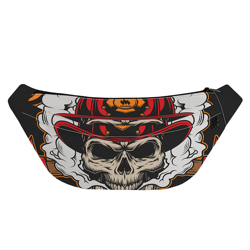 Firefighter Department Skull Print Fanny Pack