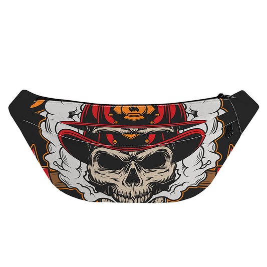 Firefighter Department Skull Print Fanny Pack