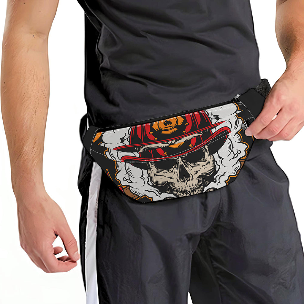 Firefighter Department Skull Print Fanny Pack