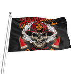 Firefighter Department Skull Print Flag