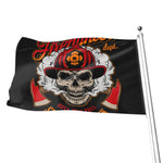 Firefighter Department Skull Print Flag