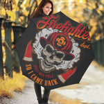 Firefighter Department Skull Print Foldable Umbrella