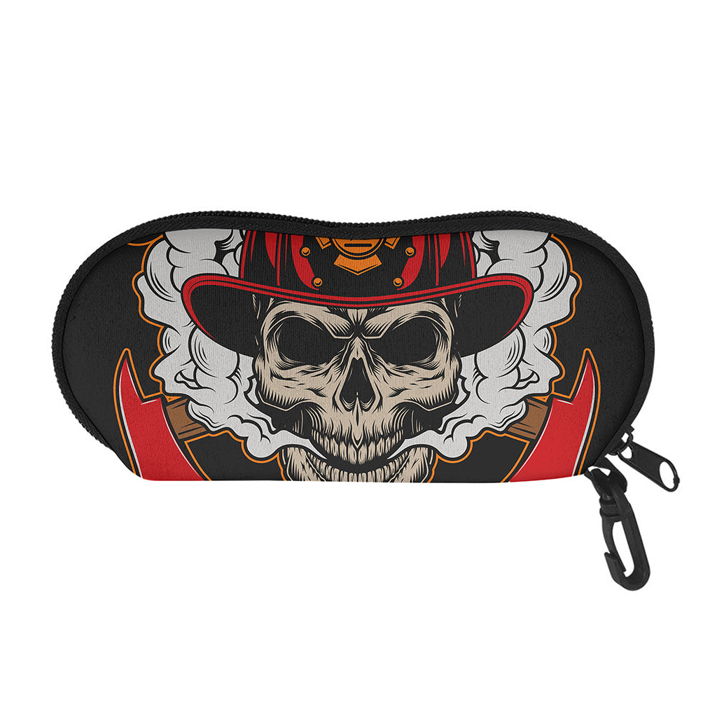 Firefighter Department Skull Print Glasses Case