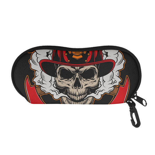 Firefighter Department Skull Print Glasses Case