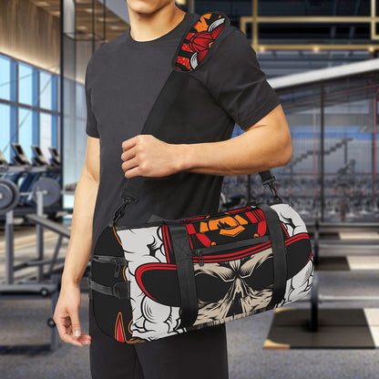Firefighter Department Skull Print Gym Bag