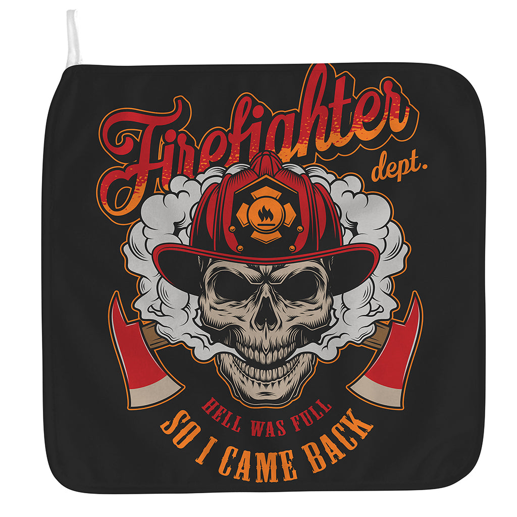 Firefighter Department Skull Print Hand Towel