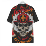 Firefighter Department Skull Print Hawaiian Shirt