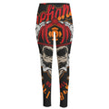 Firefighter Department Skull Print High-Waisted Pocket Leggings