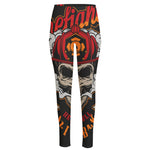 Firefighter Department Skull Print High-Waisted Pocket Leggings