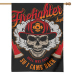 Firefighter Department Skull Print House Flag