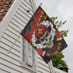 Firefighter Department Skull Print House Flag
