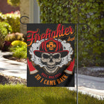 Firefighter Department Skull Print House Flag