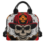 Firefighter Department Skull Print Insulated Lunch Bag