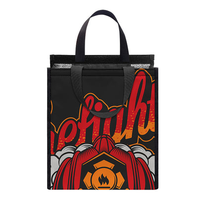 Firefighter Department Skull Print Insulated Lunch Tote