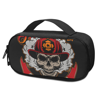 Firefighter Department Skull Print Insulin Cooler Travel Case