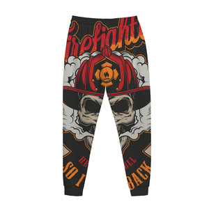 Firefighter Department Skull Print Jogger Pants