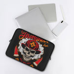 Firefighter Department Skull Print Laptop Sleeve