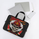 Firefighter Department Skull Print Laptop Sleeve With Handle