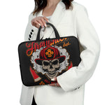 Firefighter Department Skull Print Laptop Sleeve With Handle