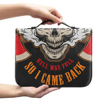 Firefighter Department Skull Print Leather Bible Cover