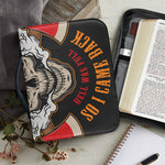 Firefighter Department Skull Print Leather Bible Cover