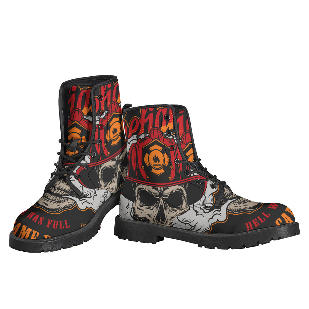 Firefighter Department Skull Print Backpack