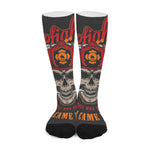 Firefighter Department Skull Print Long Socks