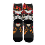 Firefighter Department Skull Print Long Socks