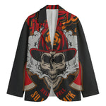 Firefighter Department Skull Print Men's Blazer