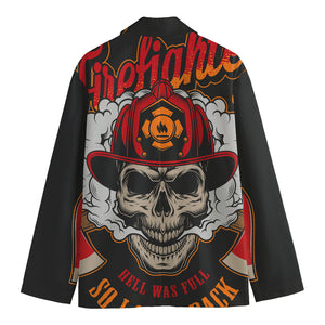 Firefighter Department Skull Print Men's Blazer