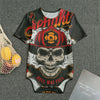 Firefighter Department Skull Print Men's Bodysuit