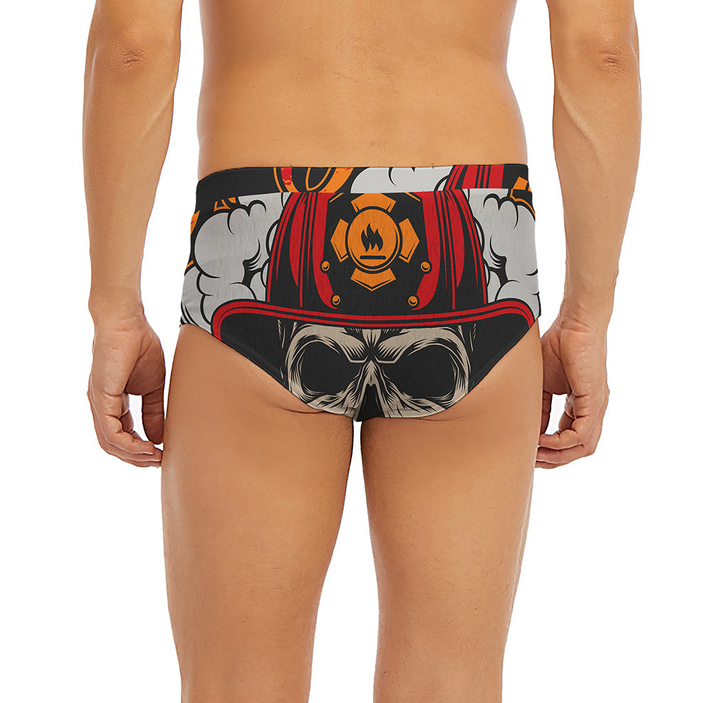 Firefighter Department Skull Print Men's Briefs