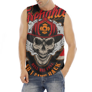 Firefighter Department Skull Print Men's Fitness Tank Top