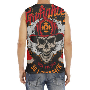 Firefighter Department Skull Print Men's Fitness Tank Top