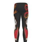 Firefighter Department Skull Print Men's leggings