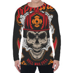Firefighter Department Skull Print Men's Long Sleeve T-Shirt
