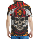 Firefighter Department Skull Print Men's Polo Shirt