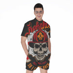 Firefighter Department Skull Print Men's Rompers