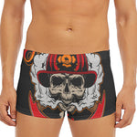 Firefighter Department Skull Print Men's Short Boxer Briefs