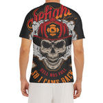 Firefighter Department Skull Print Men's Short Sleeve Rash Guard