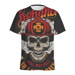 Firefighter Department Skull Print Men's Sports T-Shirt
