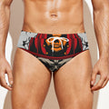 Firefighter Department Skull Print Men's Swim Briefs
