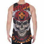 Firefighter Department Skull Print Men's Velvet Tank Top
