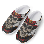 Firefighter Department Skull Print Mesh Casual Shoes