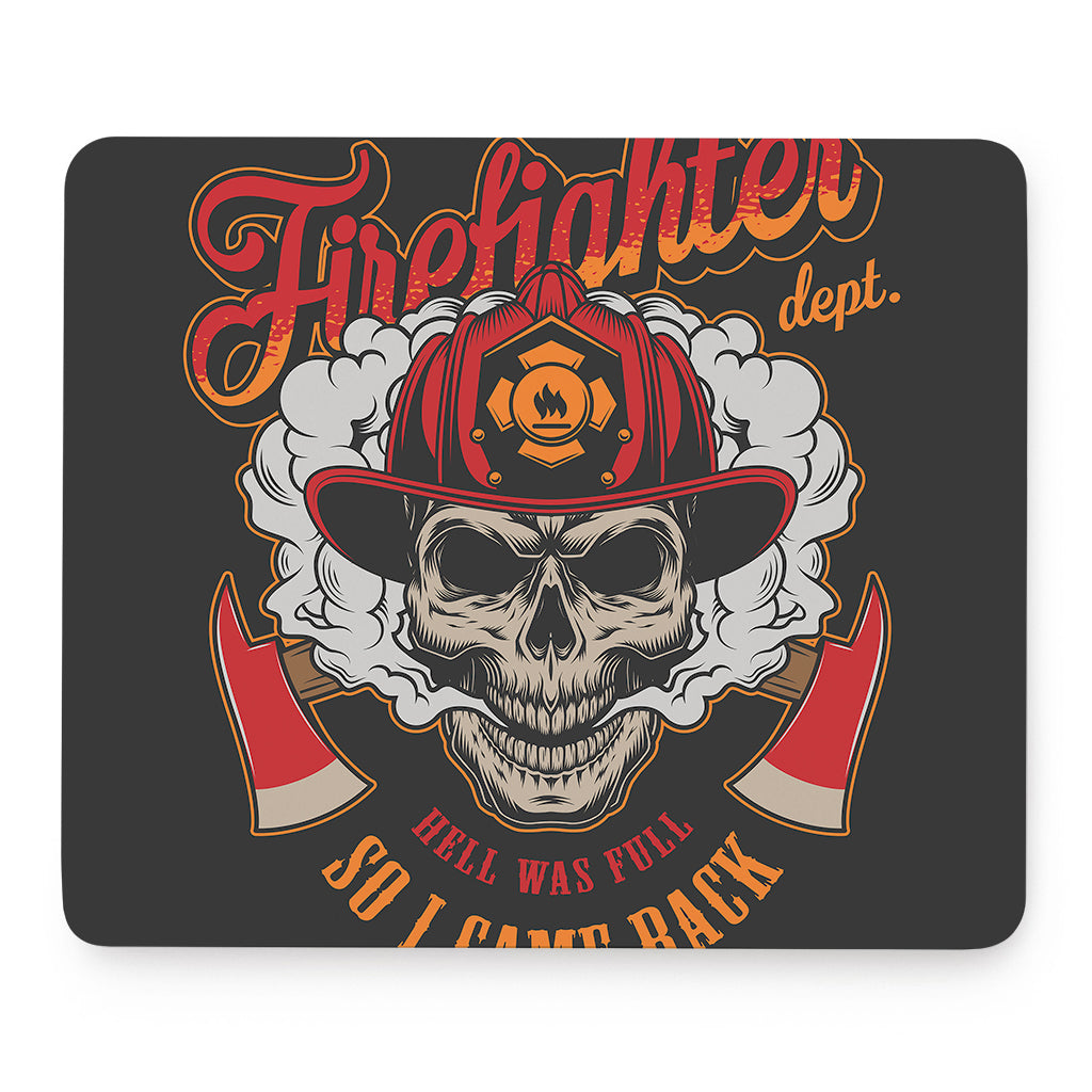 Firefighter Department Skull Print Mouse Pad